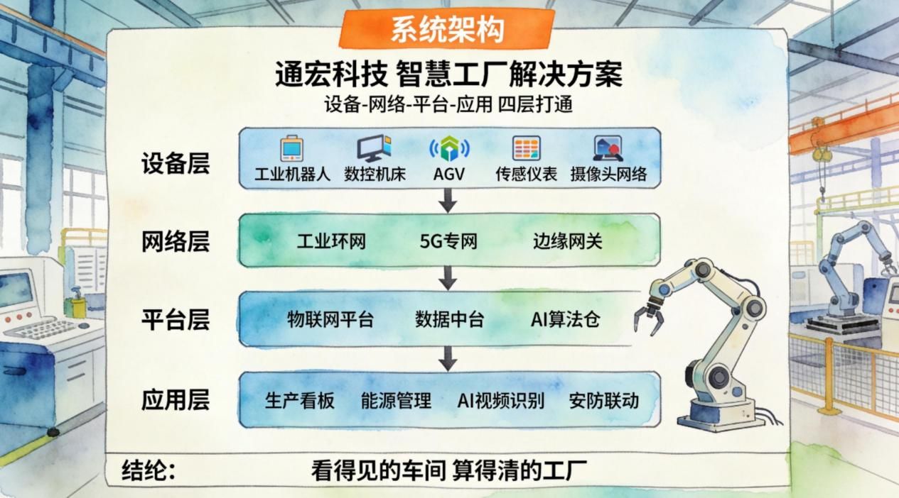 通宏科技智慧工厂解决方案总体架构
